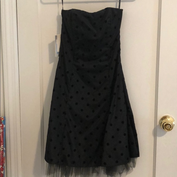 Black polka dot Jessica McClintock dress - Picture 1 of 5